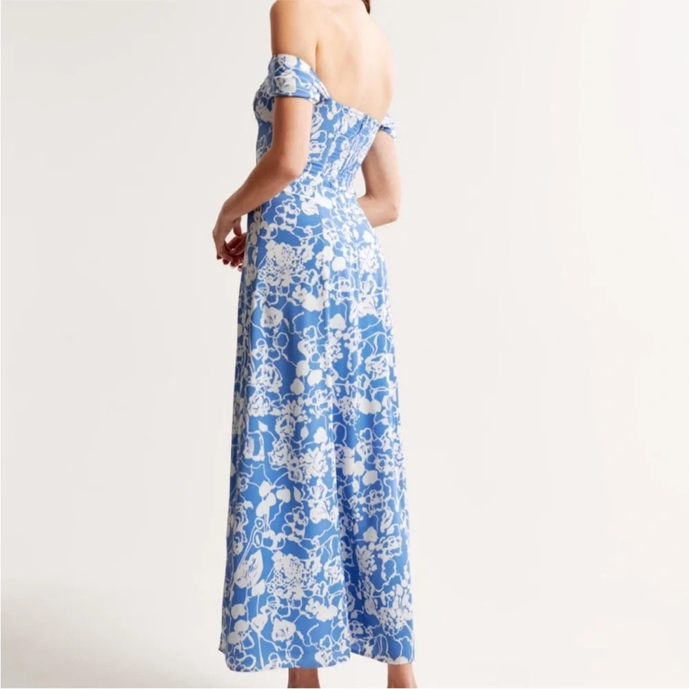 NWT Abercrombie & Fitch Camille Off the shoulder maxi dress large tall wedding